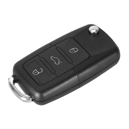 KEYYOU 2 Buttons Remote Flip Folding Car Key Shell for VW For Volkswagen MK4 Bora Golf 4 5 6 Passat Polo Bora Touran - 3 butt
