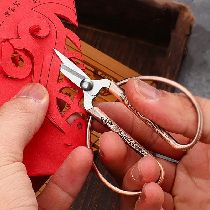 Mini Stainless Steel Scissors Vintage Tailor Scissors Durable Embroidery Scissors Fabric Thread Cutter Craft Tool For Sewing