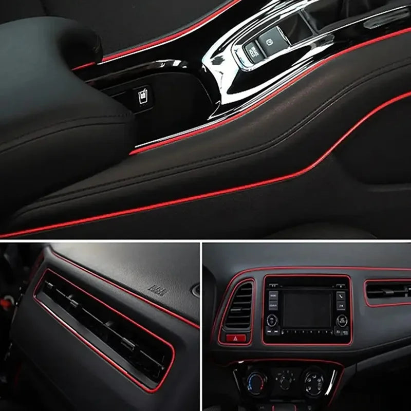 5M Interior Car Moulding Trim Strips DIY Flexible Anti Scratch Lines 5m Decoration Strip Dashboard Car-styling Accessories
