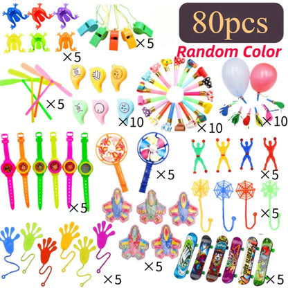 40-150 Pcs Kids Birthday Party Favors Pinata Guest Gift Assortment Giveaway Pinata Stuffed Bulk Kids Toys Gifts - 80pcs