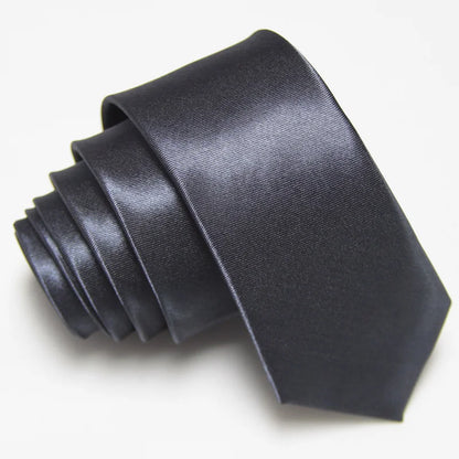 Fashion 5CM Skinny Slim Narrow Ties for man Solid Color Black Red Blue Patterns Necktie For mens Neck Tie Neckwear