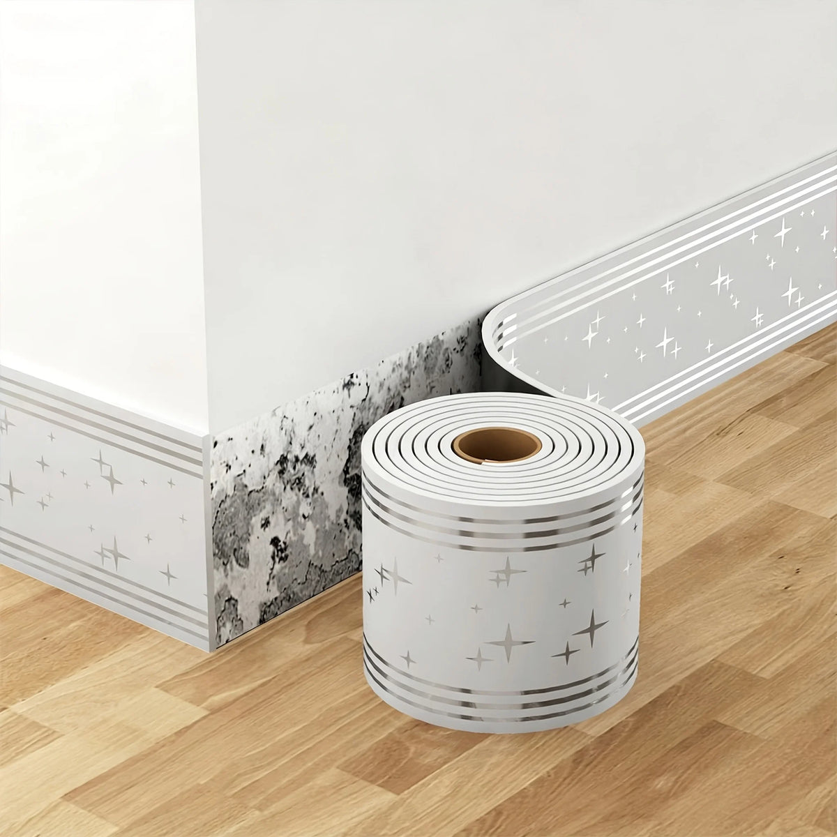 500cm*10cm Self-adhesive BaseboardWall border decorative strip thick waterproof Window Sills Door Frames Decor