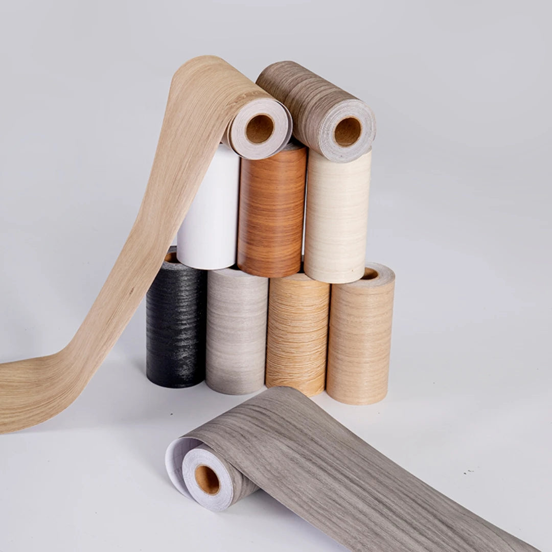 1 Roll Thickened Imitation Wood Grain Skirting Wall Stickers, Self-adhesive Living Room Bedroom Wall Corner Decoration