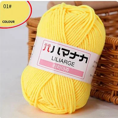 DIY Baby Milk Sweet Soft Cotton Knitting Wool Yarn Thick Fiber Velvet Yarn Hand Knitting Wool Crochet Yarn for DIY Sweater
