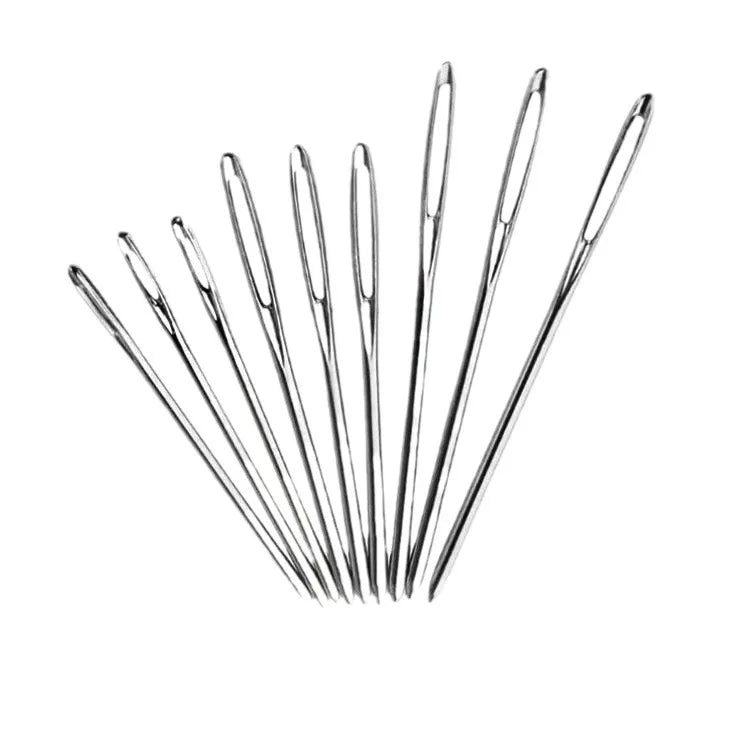 Large Eye Hand Sewing Needles Kit, Big Eye Stitching Needles for Yarn, Embroidery & Jewelry Beading, Household Sewing Acce