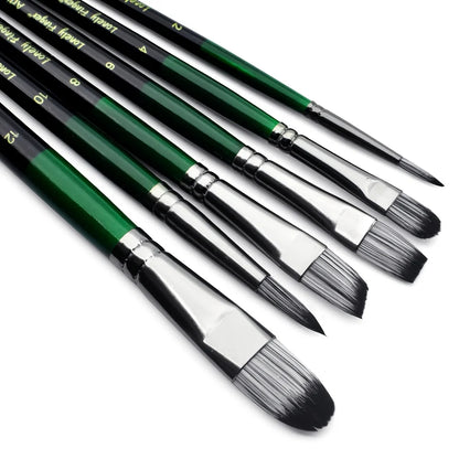 6pcs Artist Paint Brushes Set Artist Paintbrushes For Acrylic Oil Watercolor Acrylic Painting For Body Face Rock Canvas - 6pc