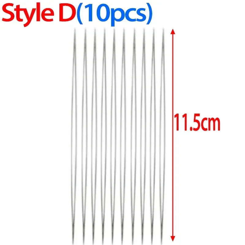 Beading Needles Pins Open Curved Big Eye Needle for Beads Bracelet DIY Jewelry Making Tools Handmade Craft Beaded Threading P