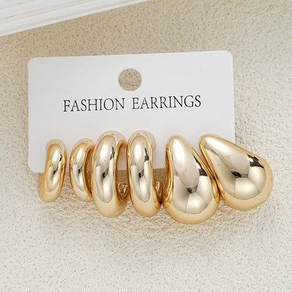 Vintage Elegant Teardrop Stud Earring Set Chic Simple Fashion Lightweight Earrings for Women Daily Wear Party Jewelry Gift 20