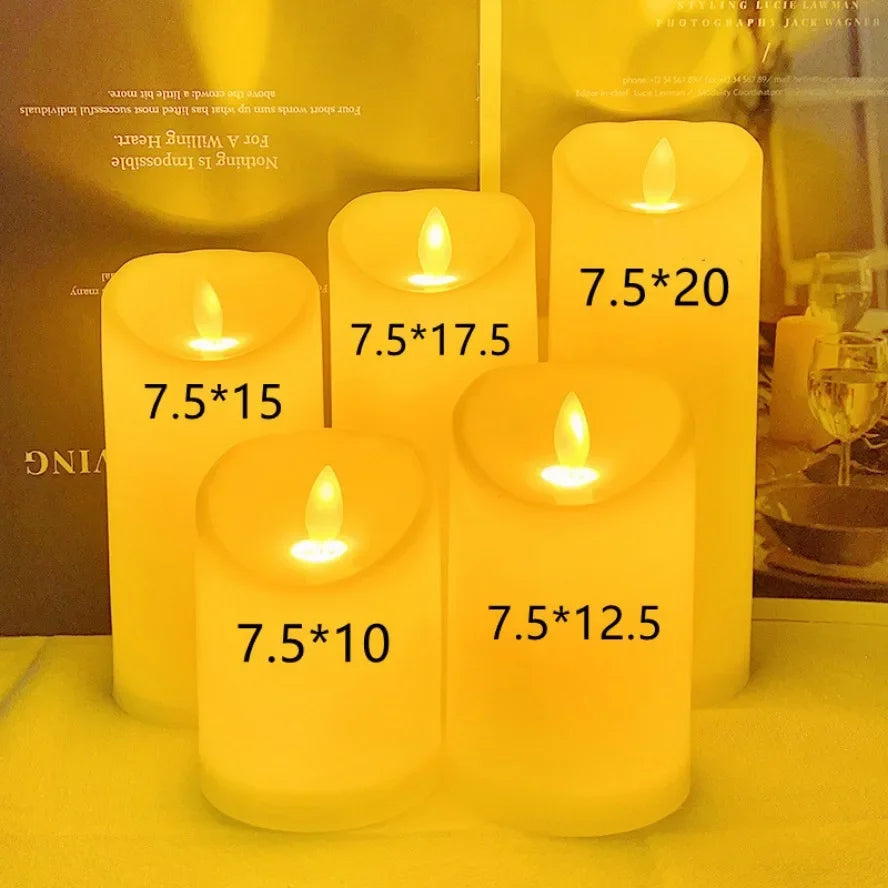 Flameless Flickering LED Candles Light Flameless Candles Battery Powered Candles for Wedding Decor Birthday Party Supplies Wa