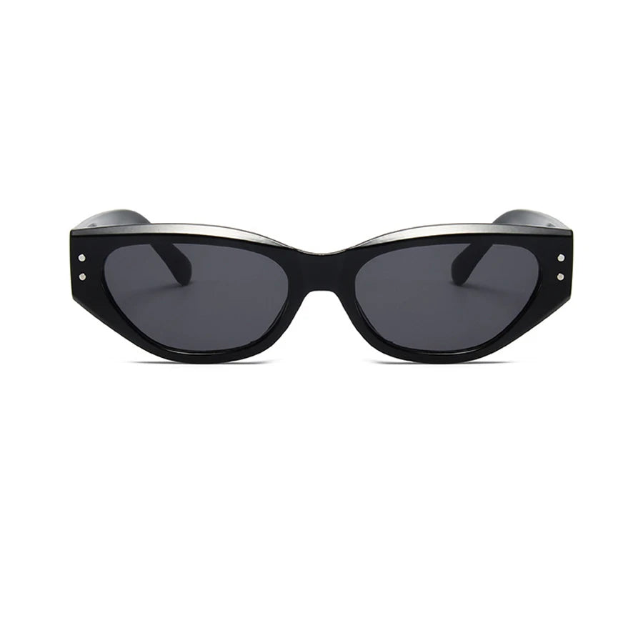 Retro Cat Eye Sunglasses Women Vintage Small Eyewear Women Men Rivet Sun Glasses Female Eyewear UV400