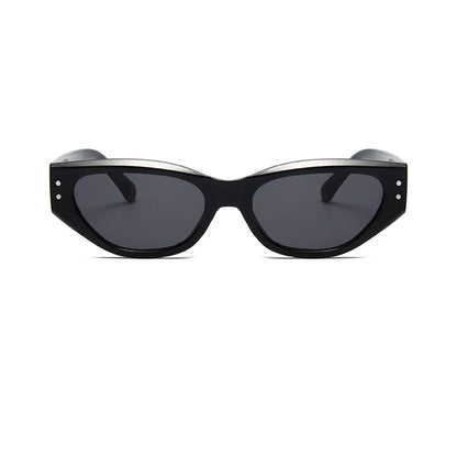 Retro Cat Eye Sunglasses Women Vintage Small Eyewear Women Men Rivet Sun Glasses Female Eyewear UV400