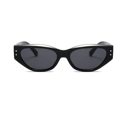 Retro Cat Eye Sunglasses Women Vintage Small Eyewear Women Men Rivet Sun Glasses Female Eyewear UV400