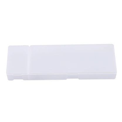 Pencil Cases School Office Simple Matte Transparent Plastic Box Frosted Pink Green White Pens Storage Stationery Supplies - L