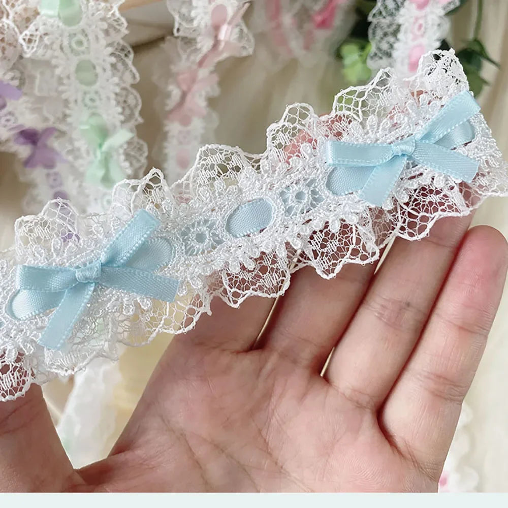 2Meters Bow Decorative Lace Trim Ribbons For Crafts Party Dress Sewing Diy Supplies Handmade Fabric Gift Wrapping Trimming Bl