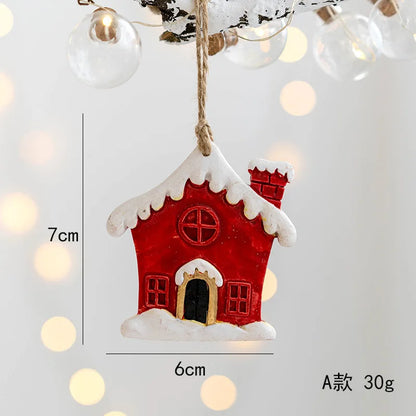 2022 Christmas Tree Decorations Christmas Resin Pendant Ornaments Home Decor DIY Kids Toys Gifts DIY Handmade Jewelry - A