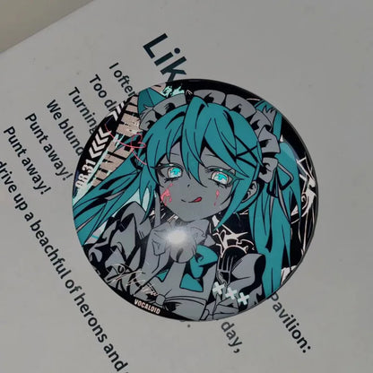 Hatsune Miku New Badge Anime Peripheral Cute Cartoon Brooch Japanese Kawaii DIY Itbag Clothing Accessories Collectible Gifts