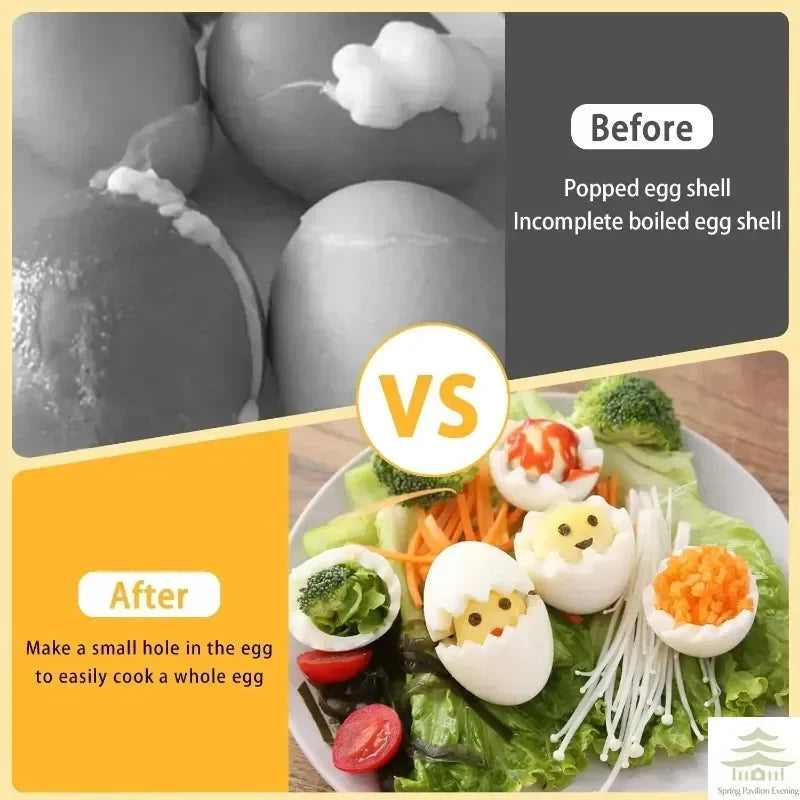 Egg Piercer, Stainless Steel Needle Egg Hole Puncher Eggs Poacher Endurance Hole Seperater Bakery Kitchen Tool for Raw Eggs
