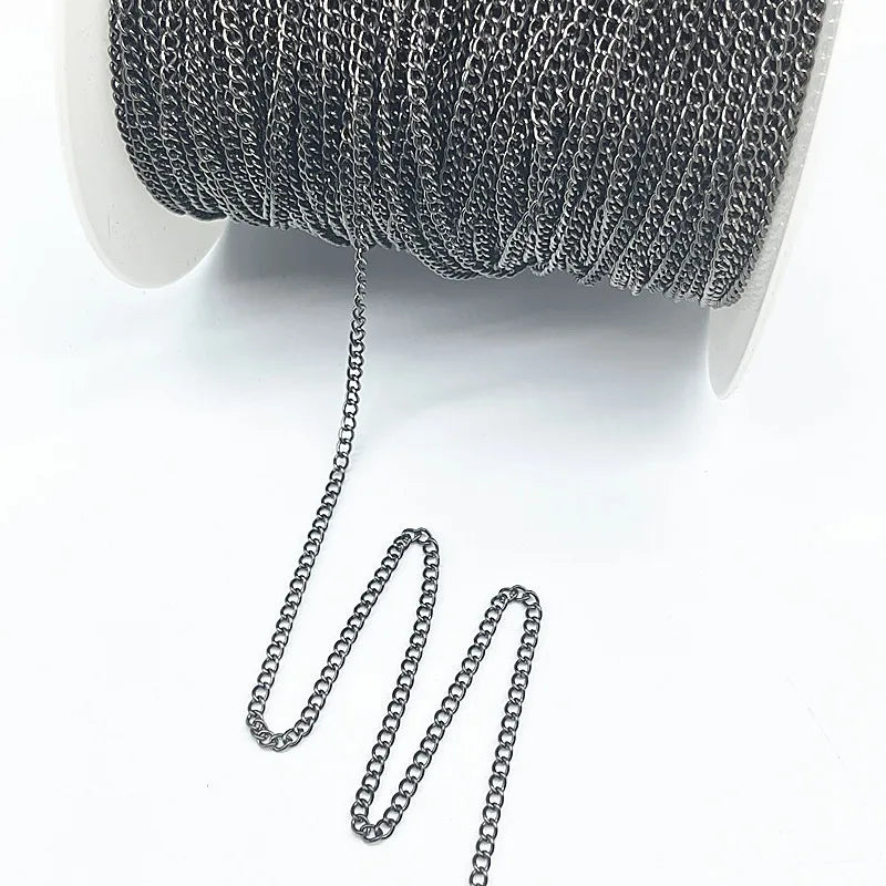2yards Golded/silvered/Bronze/Black Plated Necklace Chain for Jewelry Making Findings DIY Necklace Chains Materials Handmade