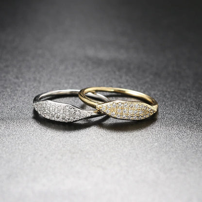 Dainty Minimalist Stacking Ring For Women Trend Cubic Zircon Gold Color Crystal Finger Accessories for Female Jewelry Gift R7