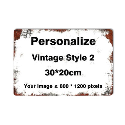 Custom Metal Tin Sign Vintage Wall Art Poster Personalise Room Decoration, Personalized Gift Free Design - 2030HorizontalRetr