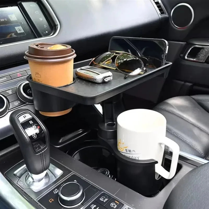 Universal Car Cup Holder Tray - 360 ° Rotating Adjustable Dual Cup Organizer
