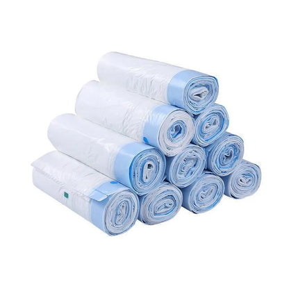 45x50cm Scented Drawstring Trash Bags - Thickened Large Fragrant Garbage BagswithHandles, 4 Scents (Rose/Lavender/Lemon/Vanil