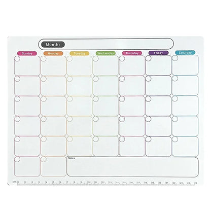 A refrigerator magnet ,monthly and weekly planner, magnetic calendar sticker, soft magnetic note sticker, message board - MUL