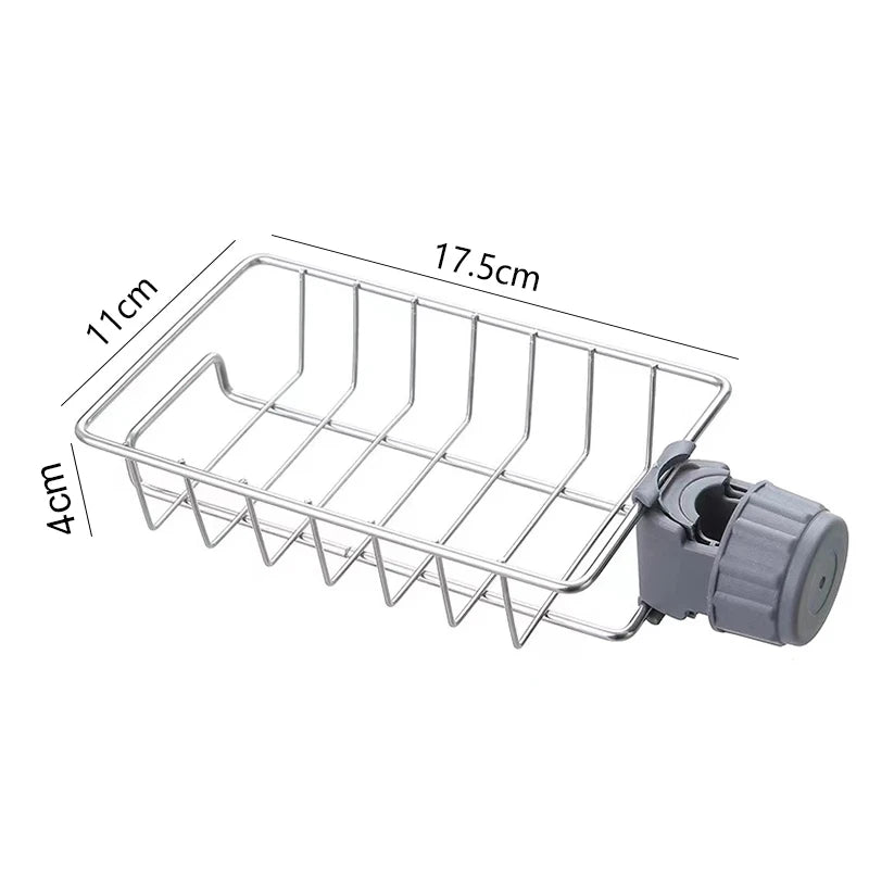 Kitchen Sink Drain Rack Sponge Storage Flexible Faucet Holder Soap Drainer Towel Rack Shelf Organizer Kitchen Accessories - s