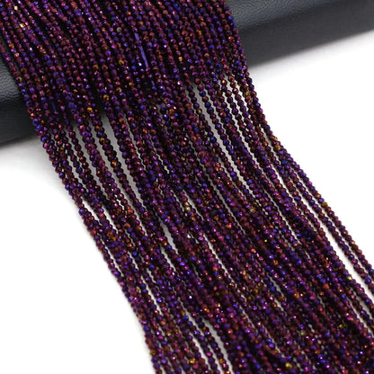 Natural Stone Beads Small Round Beads Mix Color Faceted Loose Spacer Beaded for Jewelry Making DIY Bracelet Necklace Accessor