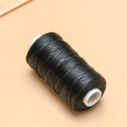 1pcs 50m leather sewing wax thread - Practical long thread for leather DIY/ book binding/shoe repair/leather projects - black