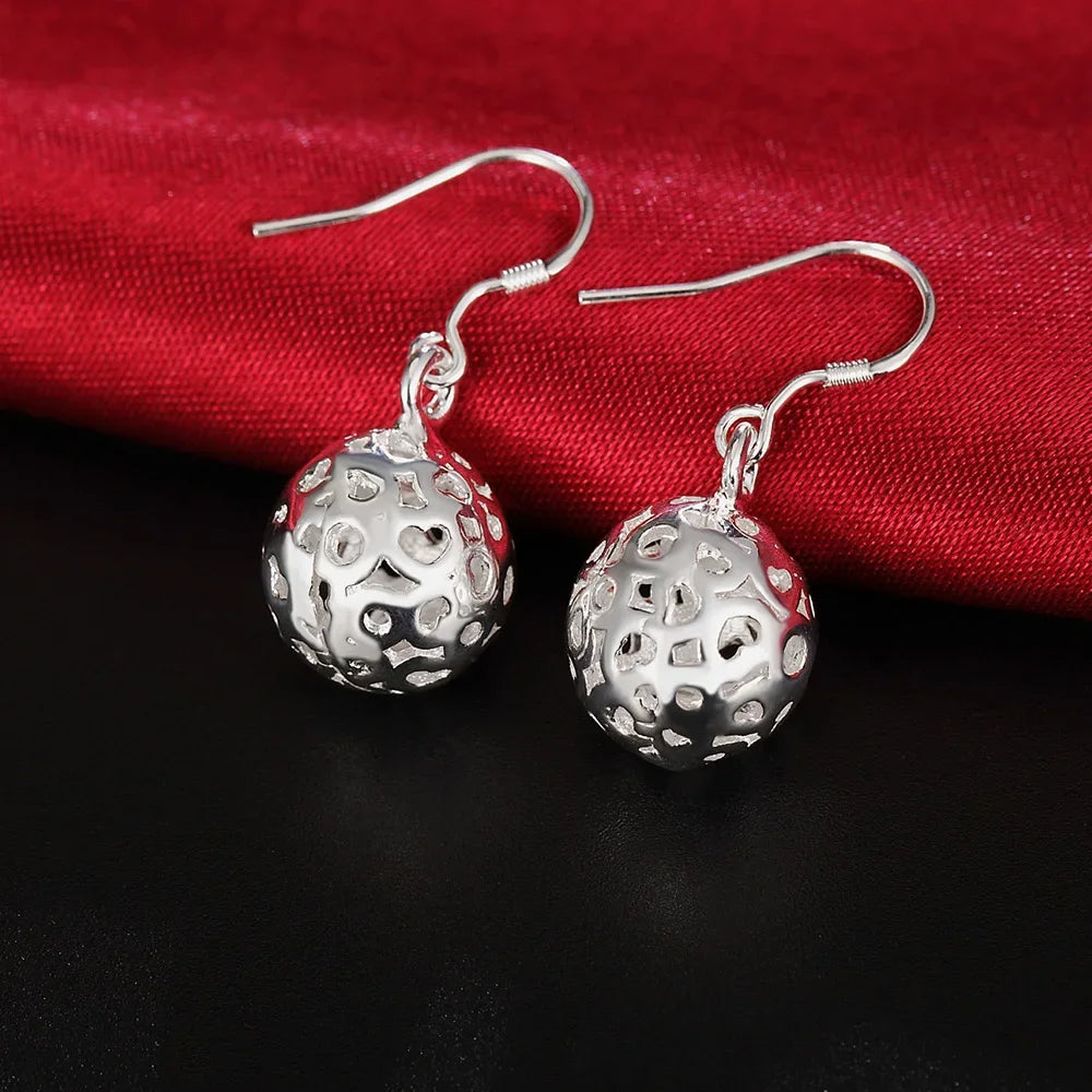 925 Sterling Silver Earrings Simple Round Circle Hoop Earrings For Woman Fashion Wedding Engagement Charm Jewelry - light bro