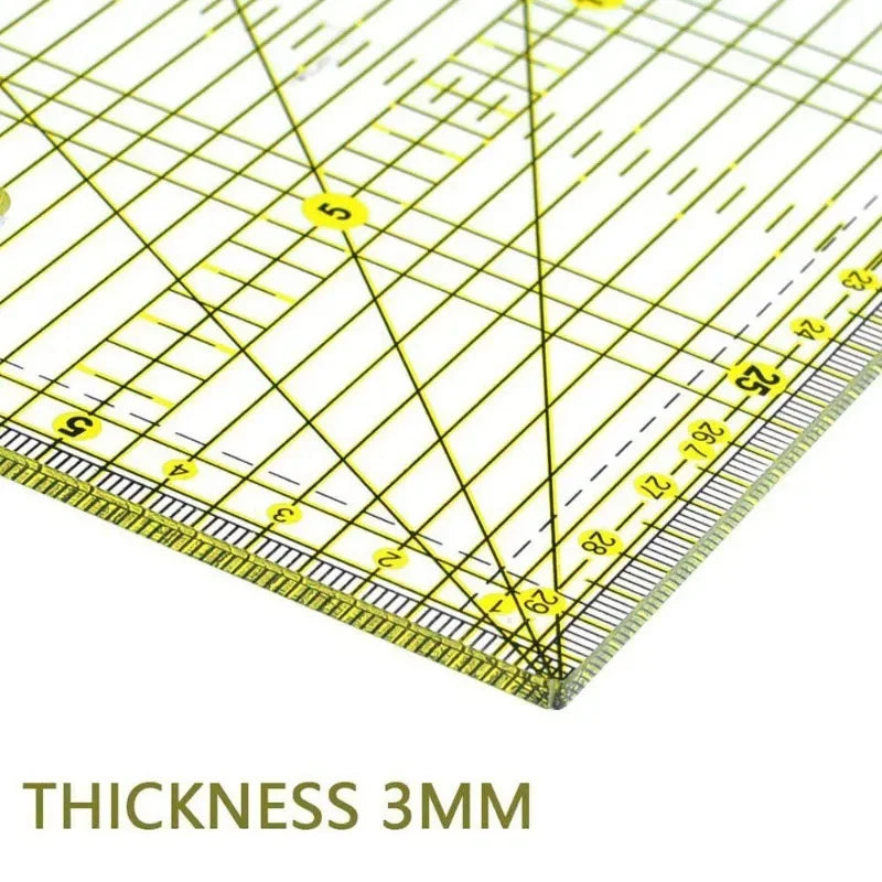 15*30 Quilters Ruler with Double Colored and Grid Lines Patchwork Ruler Acrylic Sewing Ruler for Sewing Quilting Cutting Rule