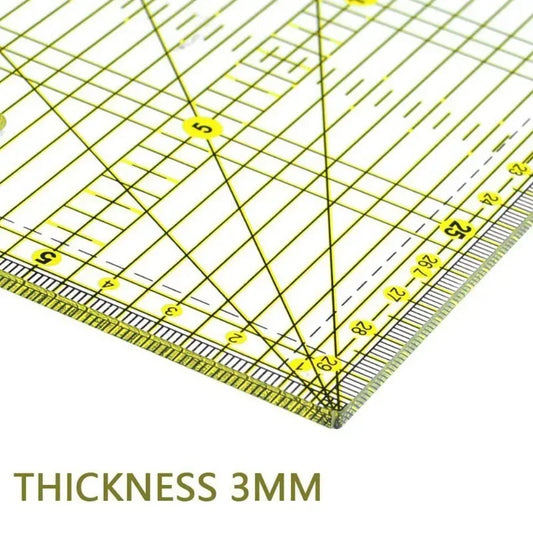 15*30 Quilters Ruler with Double Colored and Grid Lines Patchwork Ruler Acrylic Sewing Ruler for Sewing Quilting Cutting Rule