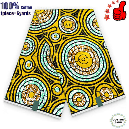 100% Cotton Soft Original Guaranteed Veritable African Real Wax Fabric Ghana Nigeria Style Ankara Wax Batik Fabric