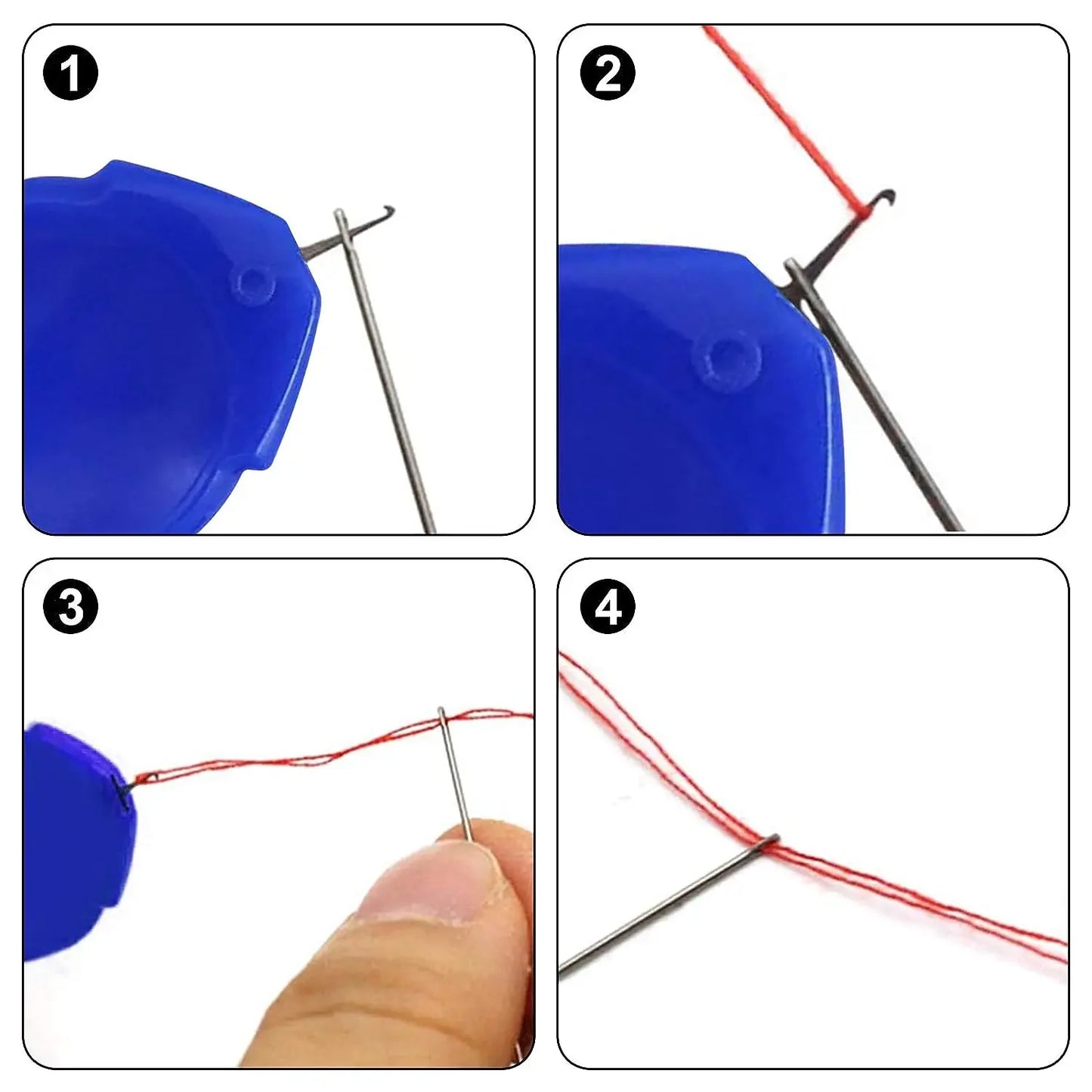 6Pcs Needle Threader Stitch Insertion Tool for Sewing Machine Plastic Wire Loop for Needles Needleswork Threader Sewing Gadge