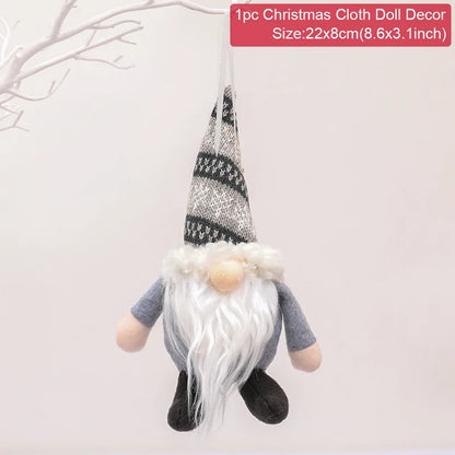 Santa Claus Doll Chirstmas Decorations Home 2025 Decor Table Elk Doll Christmas Ornaments Xmas Navidad Gifts Happy New Year 2