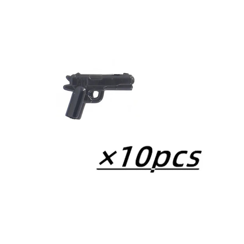 Military Weapons Figures Mini Accessories Light Machine Guns MOC Soldiers Army Brinquedos No Playmobil Building Block Boy Toy