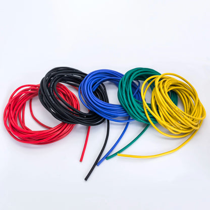 14/16/18/20/22/24/26/28/30 AWG Silicone Electric Wire 3 Meter/10ft- Soft, Flexible Tin-Copper Wire High Temperature Resistant