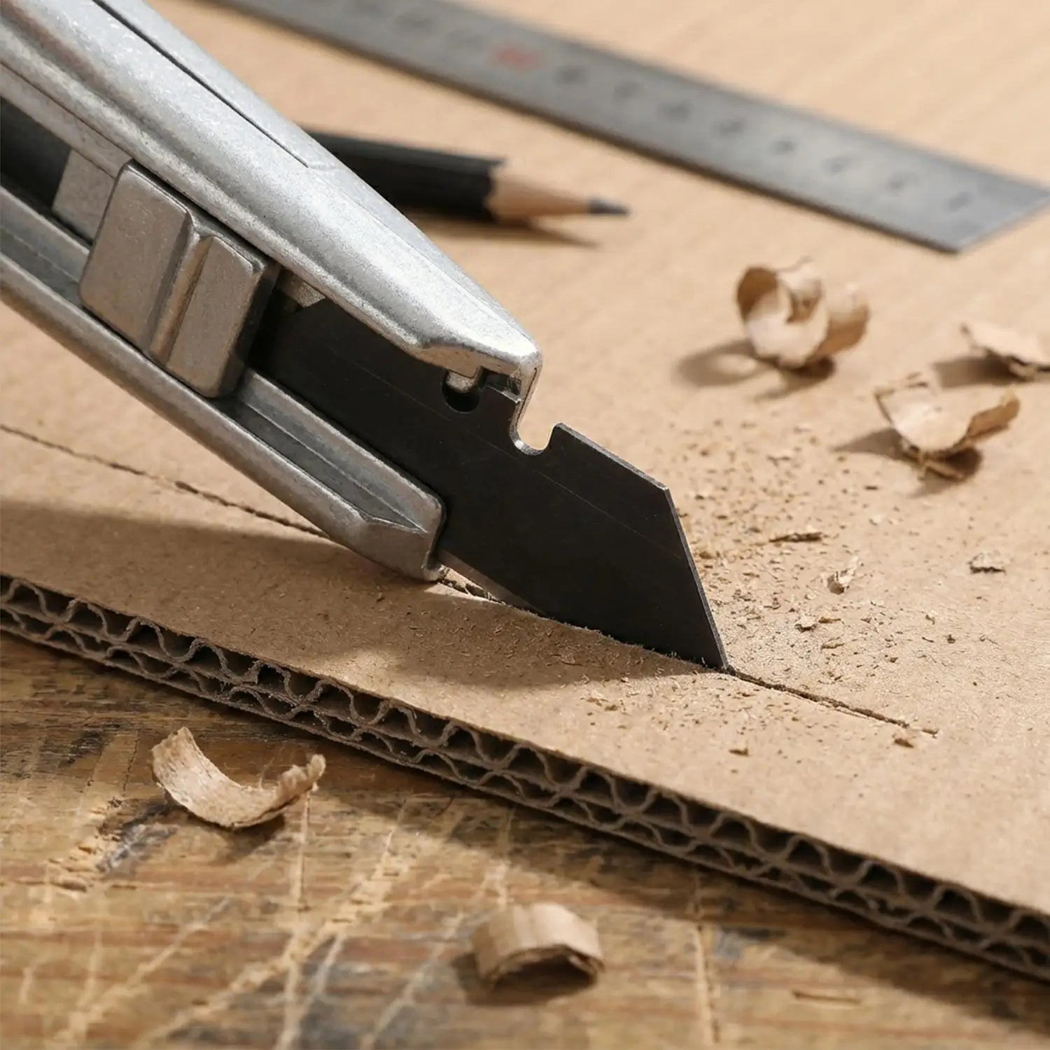 Utility Knife Trapezoid Blades Replacement Set DIY Art Craft Cutter Tool Alloy Steel Ladder Blade Multifunction Carving Suppl