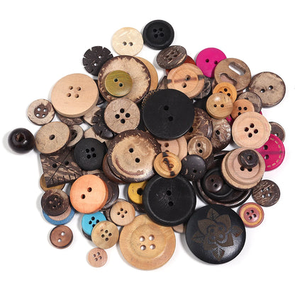 90Pcs/pack Colorful Round Resin Buttons Assorted Sizes Bulk Buttons For Handmade Creative Crafts Sewing Clothing Accessories 