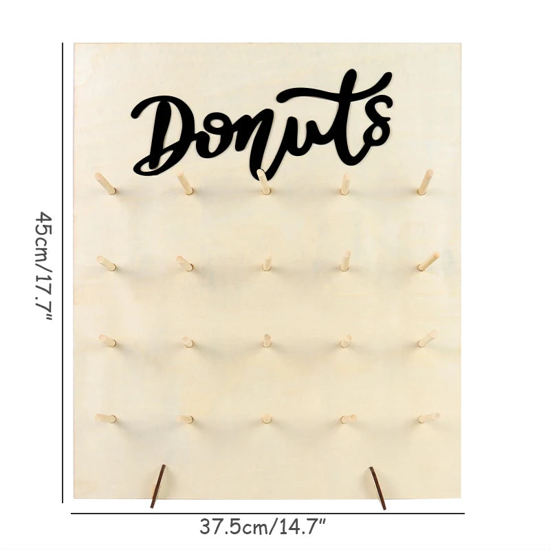 DIY Wooden Donut Wall Rustic Wedding Decoration Table Donut Party Decor Baby Shower Anniversary Birthday Event Party Favor