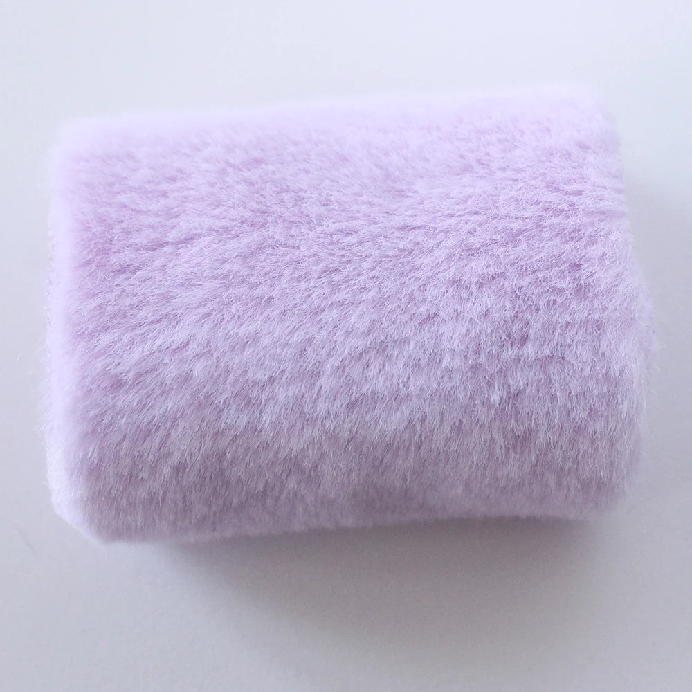 DIY 5MM Plush Fabric Encryption Thickening fabric solid Solf Atrtificial Fur Patchwork bags Doll clothing Decoration material