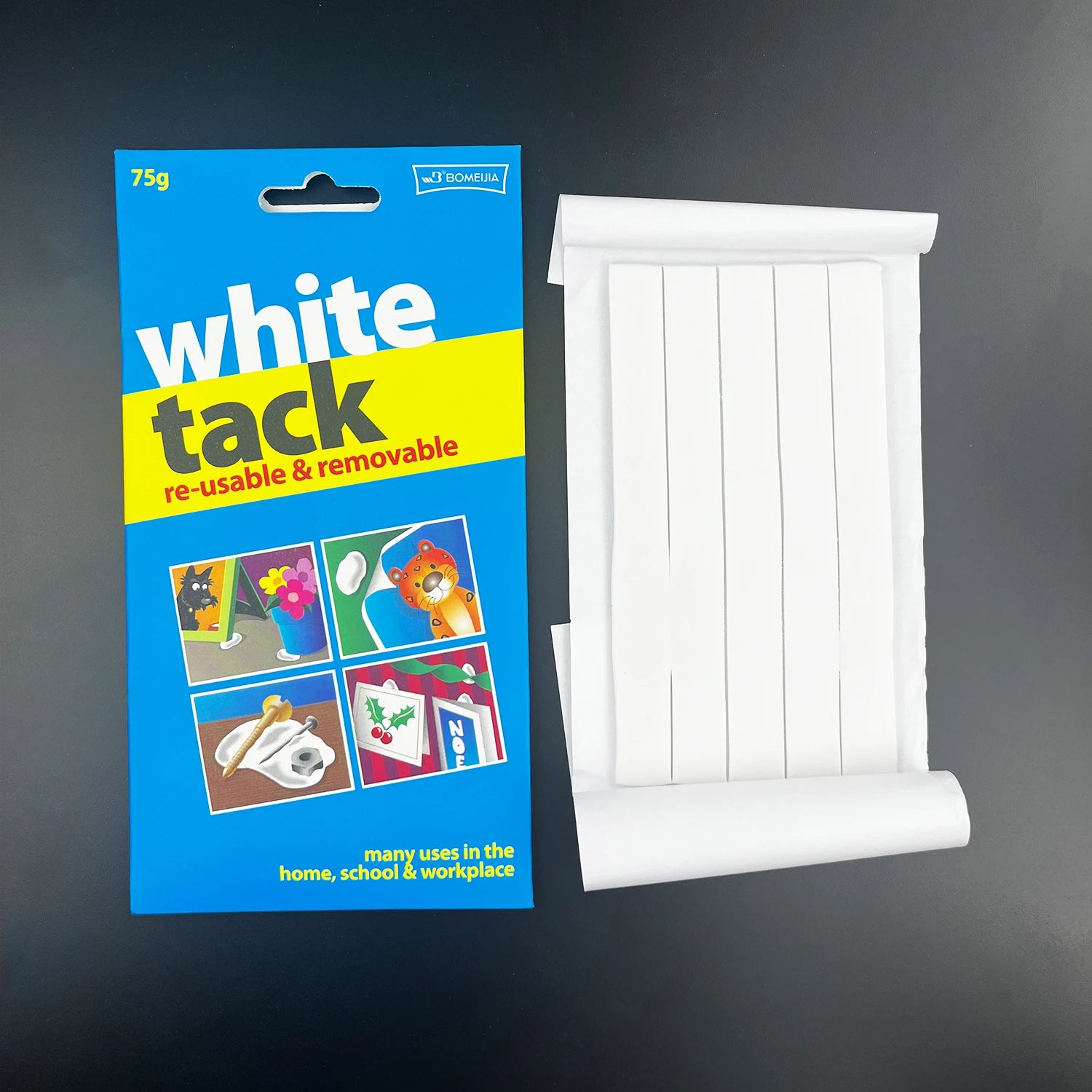 Removable Wall Safe White Tack Putty 50g/75g/100g/150g Reusable Non-Toxic Sticky Adhesive Tack for Posters Photos Party Use