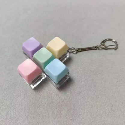 1/4/5/9 Button Keyboard Fidget Clicker Mechanical Keyboard Fidget Keychain For Gifts To Pass The Boring Time (Without LED Lig