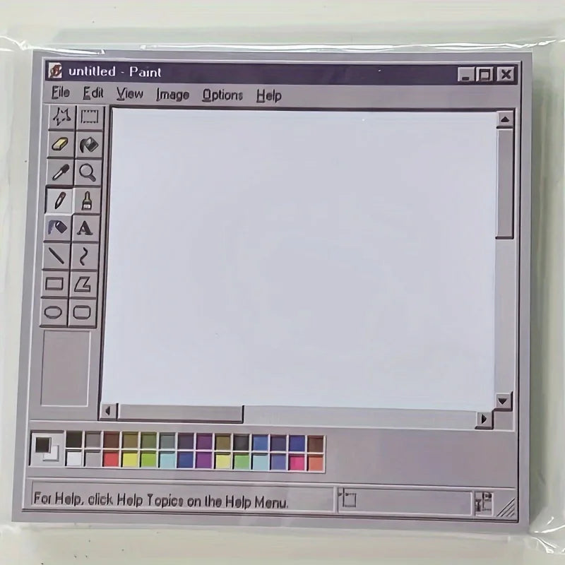 Vintage Computer Drawing Sticky Notes 50 Sheets - Ideal for Artists & Office Use,Durable Adhesive Notes, Sticky Notes for Off