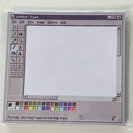 Vintage Computer Drawing Sticky Notes 50 Sheets - Ideal for Artists & Office Use,Durable Adhesive Notes, Sticky Notes for Off