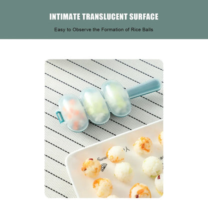Sushi Rice Ball Mold Shaker Mould DIY Sushi Maker Transparent Cover Spherical Sushi Onigiri Mold Bento Making Mold Kitchen To