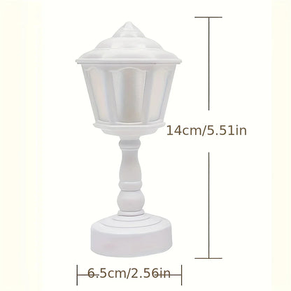 Geometric Flower Bud Button Battery LED Table Lamps Desk Night For Bedroom Dining Touch Night Light Simple Modern Decoration 