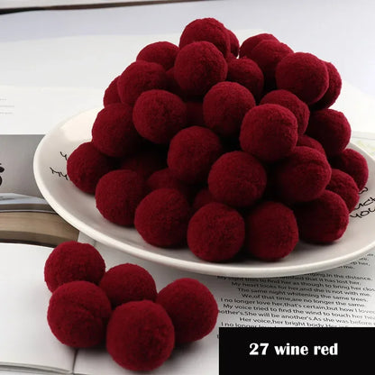 Assorted Pompom 8/10/15/20/25/30mm Fluffy Soft Pom Poms Balls Mixed Pompoms for DIY Crafts Wedding Decor Kid Toy Sewing Suppl