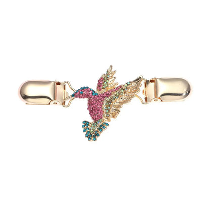 Women Carved Flower Cardigan Sweater Blouse Shawl Clips Shirt Collar Shawl Brooch Retro Duck Clip Clasps Charm Accessories Gi